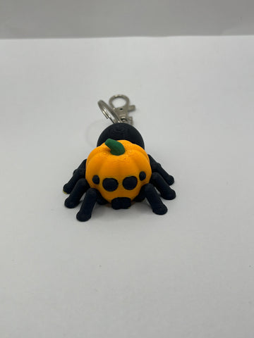 Pumpkin Spider Keychain