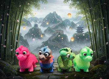 Knitted flexi Dragons