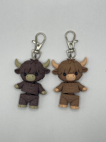 Highlander Cow Keychain
